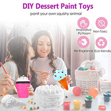 Load image into Gallery viewer, DIY Dessert Paint Your Own Squishies Kit for Kids, Slow Rise Squishies Top Christmas Arts and Crafts Toy for Girl &amp; Boys,Ice Cream Food Squishies Blank White Squishys Creamy Scented Stress Relief Toy
