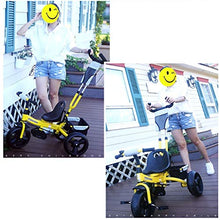 Load image into Gallery viewer, Tricycle Adjustable Hand Push Rod Multi-Function 3-in-1 Child Tricycle with Two-Point Seat Belt Baby Outdoor Tricycle Children Trike Kids Tricycle Toddler Trike 110X59x43cm (Color : Yellow)

