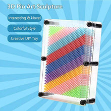 Load image into Gallery viewer, IUUWTMV 3D Pin Art Toy Unique Plastic Pin Art Board Sculpture Pins Craft Toys for Kids and Adult Large Size 6 x 8 inches (Rainbow)
