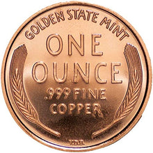 Load image into Gallery viewer, 1 oz .999 Pure Copper Round/Challenge Coin (Lincoln Bust Cent)
