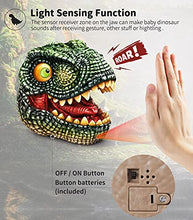 Load image into Gallery viewer, Baby Dinosaur Toys Puppets, Geyiie Soft Dinosaur Hand Puppets with Roaring Sounds Interactive Motion Gestures, Gifts for Papa Fathers Day
