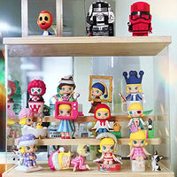 Storage Display Figures,Box, High Transparent Acrylic Figure Toy Wooden Dustproof, Doll Display Cabinet, Any Toys and Mini Figures,Need self-Assembly12.6