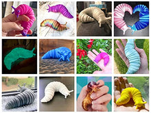 Load image into Gallery viewer, Fidget Slug Articulating Stim Toy | 141 Different Combinations of Size and Colors Like Glow, Heat Changing, etc. (Random, 6&quot; Regular)
