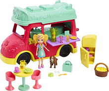 Load image into Gallery viewer, Polly Pocket Swirlin Smoothie Truck Playset with Polly Doll and Accessories
