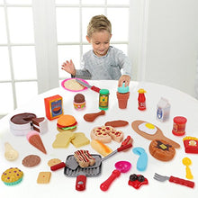 Load image into Gallery viewer, Liberty Imports Cooking Chef 50 Piece Pretend Play Food Assortment Toy Set for Kids with Pan, Kitchen Tools, Breakfast, Fast Food, Ice Cream, Desserts
