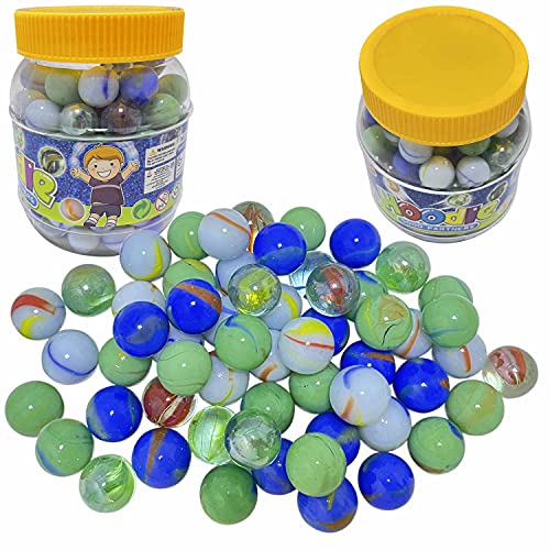 Ram 100 X Glass Marbles Kids Childrens Marbles Toy