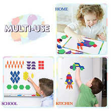 Load image into Gallery viewer, Joy Dynasty 140 Pcs Magnetic Pattern Blocks Set Geometric Manipulative Shape Puzzle Educational Montessori Tangram Learning Toys for Toddlers Kid Ages 4-8 with Magnetic Board
