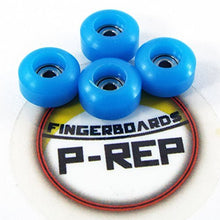 Load image into Gallery viewer, Peoples Republic P-REP Fingerboard CNC Lathed Bearing Wheels - Sky Blue
