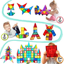 Load image into Gallery viewer, NVHH 100PCS Magnetic Tiles Oversize Magnetic Building Blocks for Kids Ages 4-8, Educational Construction Toys for Toddlers 3-5, Birthday Gifts Toys for 3 4 5 6 7 8+Year Old Boys Girls

