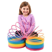 Load image into Gallery viewer, The Dreidel Company Jumbo Rainbow, Plastic Coil Spring, Party Favor for Kids, 7&quot; (175mm) Individually Wrapped
