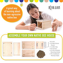 Load image into Gallery viewer, Rivajam Build a Bee House DIY Woodworking Project | Solitary Mason Bee House Nesting Box Wood Building Kit &amp; Tools | Garden Arts &amp; Crafts Activities for Toddler Boys &amp; Girls Kids Teens Adults &amp; Family
