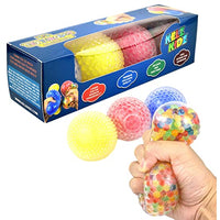 KELZ KIDZ TEXTURODOS Textured Sensory Water Bead Balls - Durable Large Stress Ball Toy Set for Kids and Adults (4 Pack) -Patented-