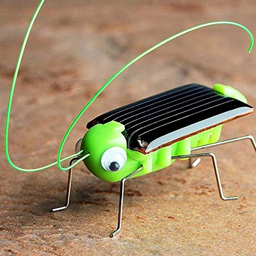 N Meng259 New 1 PCS Children Baby Solar Power Energy Insect Grasshopper Cricket Kids Toy Gift Solar Novelty Rum Toys Pop A (Color : Green)