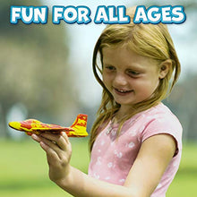 Load image into Gallery viewer, Airplane Toy Foam Glider Plane for Kids: Best Outdoor Toys for Boys &amp; Girls All Ages. Safe &amp; Fun Flying Gliders Easy Throwing Styrofoam Air Planes. Yard Games Great Gifts for Age 4 5 6 7 8 9 Year Olds
