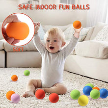 Load image into Gallery viewer, VRCLUB 12 Pieces Soft Foam Balls - Lightweight Mini Play Balls for Safe Indoor Toys Fun - Vibrant Assorted Colors Balls - Unique Birthday Party Favors for Boys and Girls

