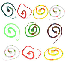 Load image into Gallery viewer, VOSAREA 10pcs Realistic Snake Toy Rubber Snake Figure Wild Life Snakes 75cm Halloween Prank Props for Garden Props Practical Joke Halloween Party Favor Mixed Color
