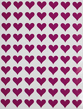 Load image into Gallery viewer, Royal Green Colored Decorative &amp; Cute Heart Stickers - Scrapbooking Stickers, Packaging Stickers, Arts &amp; Crafts Decorative Sticker Labels for Scrapbooks &amp; More - 0.5 inch, 350-Pack (Purple)
