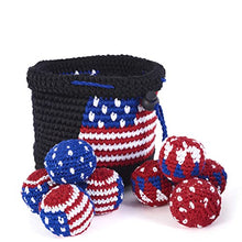 Load image into Gallery viewer, BUENA ONDA Yippi Yappa Kit - Crocheted Mini Bag Toss Game for Kids and Adults, Best Hacky Sack Set, Color Coded Balls with Basket, Indoor/Outdoor Play
