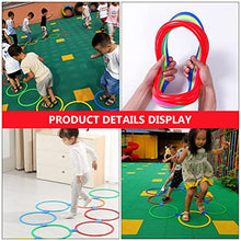 Load image into Gallery viewer, TOYANDONA 1 Set Hopscotch Ring Game with 10 Hoops and 10 Connectors Outside Toys for Fun Indoor Outdoor Garden Backyard Games
