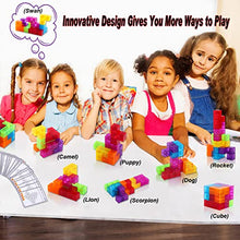 Load image into Gallery viewer, 3D Magnetic Building Blocks Magic Magnetic Cubes, Set of 7 Multi Shapes Magnetic Blocks with 54 Guide Cards, Infinity Puzzle Cubes for Early Education, Intelligence Developing
