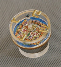 Load image into Gallery viewer, Hanukkah Chanukkah Dreidel Lucite With Base, Made By DINA ARIEL, 2&quot;
