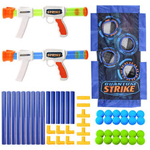 Load image into Gallery viewer, JOYIN Foam Ball Popper Gun Toy Set with Standing Shooting Target, Foam Ball Popper Air Toy Guns, 24 Foam Balls, Shooting Game for Kids Indoor Outdoor Play
