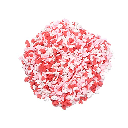 SUPVOX 100g Charms Clay Charms Crafts Scrapbook Sprinkles Heart Shape for DIY Phone Case Decor(Mixed Color)