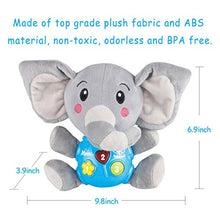 Load image into Gallery viewer, HUALITOY Plush Elephant Baby Music Toy Music Stuffed Animal Toy Lights up Hide and Seek Baby Toy with Sound, Suitable for 0-3-6 Months and Above, Walkers, Babies, Girls and Boys

