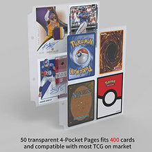 Load image into Gallery viewer, Rayvol Classic 4 Pocket Trading Card Binder, Fits 400 Trading Cards, Card Collection Album for Sports Cards and TCG
