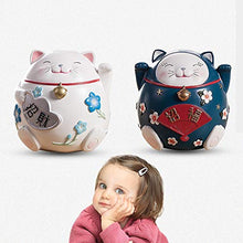 Load image into Gallery viewer, High Capacity Piggy Bank Not Desirable Lucky Cat Creative Adult Lovely Personality Child Cartoon Money Bank Birthday Present ( Color : White , Size : 3334cm )
