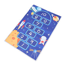 Load image into Gallery viewer, BESPORTBLE Hopscotch Rug Hop and Floor Mat Anti Slip Kids Playing Floor Carpet Mat Playroom Floor Area Rug Astronaut Style Crawling Game Mat 90X60cm
