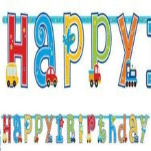 Load image into Gallery viewer, &quot;All Aboard Boy&quot; Jumbo Letter Banner Kit, Birthday
