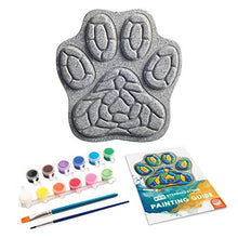 Load image into Gallery viewer, MindWare Paint Your Own Stepping Stone Kit: Dog Paw Shape - Includes Paint, Brush and Painting Guide
