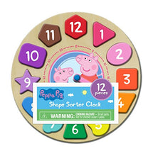 Load image into Gallery viewer, Peppa Pig Shape Sorter Clock Puzzle (12Piece)
