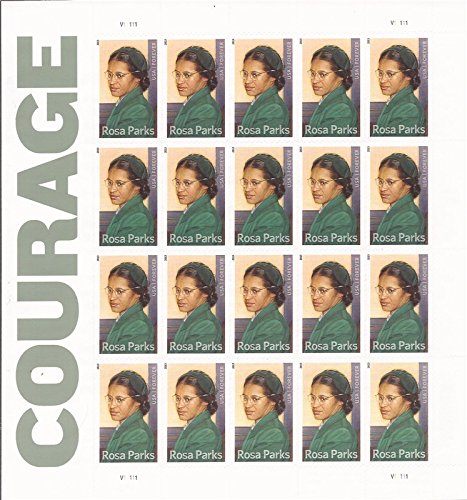 Courage: Rosa Parks Full Sheet of 20 x Forever Stamps, USA 2013, Scott 4742