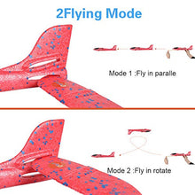 Load image into Gallery viewer, 2 Pack Airplane Toys, 17.5&quot; Large Throwing Foam Plane,2 Flight Mode Glider Plane,Flying Toy for Kids,Gifts for 3 4 5 6 7 8 9 10 11 Years Old Boy,Outdoor Sport Toys Birthday Party Favors Foam Airplane
