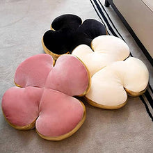 Load image into Gallery viewer, NC Luxury Velvet Four Leaf Clover Pillow Stuffed Pink Black Lucky Leaf Chair Seat Pillow Elegant Flower Floor Mat Sofa Home Decor
