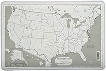 Load image into Gallery viewer, Laminated Educational Placemat for Kids: United States of America Map Table Mat with US States and Capitals Pocket Flash Cards | Set of 2 Items
