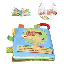 Load image into Gallery viewer, Infant Cloth Book with Rattles Toy, Crinkly Sounds Interactive Toy Fabric Book for Baby Toddler Early Educational Visual Development (Doggie)
