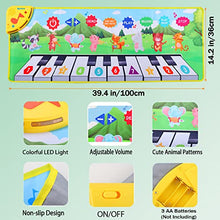 Load image into Gallery viewer, NIXMIC Toddler Toys Age 1-2 Piano Mat,Cute Animal Patterns Touch Playmat Musical Toys 1st Birthday Gifts Boy Girl,Baby Musical Instrument Learning Toys,4 Mode Portable Floor Piano Keyboard Dance Mat

