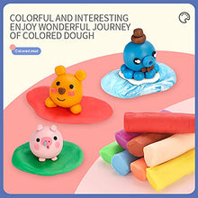 Load image into Gallery viewer, Puxida Dough Play Kids Set Birthday Cake ,Modeling Compound,Birthday Festival Weekend Party Gift,Multicolor, Cake with Candle Hamburger 10+ Mold Pretend Play Set Ages 3 and up(Blue)
