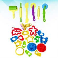 Load image into Gallery viewer, NUOBESTY 24pcs Kids Cutters Molds Plasticine Mould Clay Dough Cutters Molds Clay Dough Tools with Knife Roller for Toddler Children
