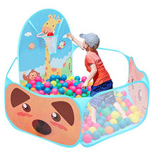 Load image into Gallery viewer, SOONHUA Kid Ball Pit with Basketball Hoop,Toddler Ball Pool Baby Crawl Playpen,Extra Large Foldable 4 Ft Ball Pits Pool Play Tent for 1-6 Years Child Toddler Ball Ocean Tent (Balls Not Included)
