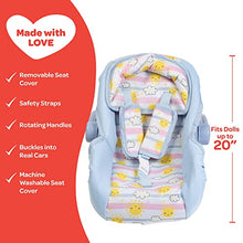 Load image into Gallery viewer, Adora Baby Doll Car Seat Carrier with Color Changing Sunny Days Print, Fits Dolls Up to 20 Inches
