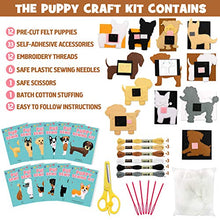 Load image into Gallery viewer, CiyvoLyeen Puppy Craft Kit Kids DIY Crafting and Sewing Set Dog Stuffed Animal Felt Plushie for Girls and Boys Educational Beginners Sewing Set
