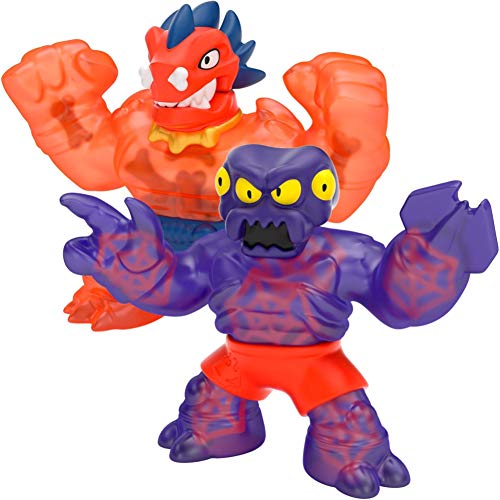 Heroes of Goo Jit Zu Dino Power Versus Pack - 2 Action Figures - Volcanic Rumble - Blazagon vs. Redback | Includes 2 Exclusive Heroes | for Ages 3+