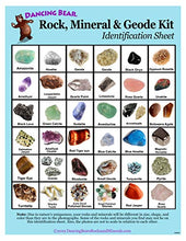 Load image into Gallery viewer, Dancing Bear Rock &amp; Mineral Collection Activity Kit (200+Pcs) with Geodes, Shark Teeth Fossils, Arrowheads, Crystals, Gemstones for Kids, Rock Book, Treasure Hunt ID Sheet, STEM Science Education
