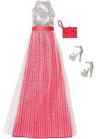Barbie Fashion - Gone Glam Pink & Silver Dress With Shoes & Handbag