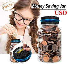 Load image into Gallery viewer, Houkiper Large Digital Coin Counting Money Saving Box Jar Bank LCD Display Coins Saving Gift for Adult &amp; Kids
