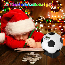 Load image into Gallery viewer, MOMMED Coin Bank,Digital Coin Bank,Soccer Ball Piggy Bank,Soccer Gifts for Boys,Coin Bank with Football Look,Coin Piggy Bank with Automatic LCD Display(Small)
